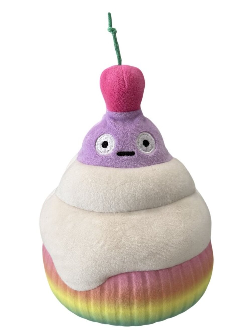 Moriah Elizabeth Cupcake Plush 8" Naked Rainbow Design With Frosting Cherry Top